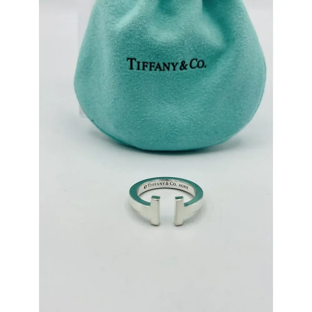 Tiffany & Co. T Square Ring in Sterling Silver Size 7